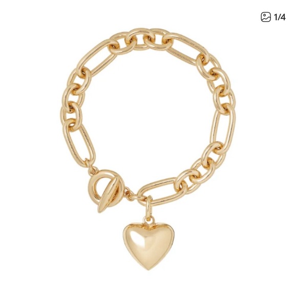 Roxanne Assoulin The Andiamo Charm Bracelet Gold Heart - Picture 1 of 3